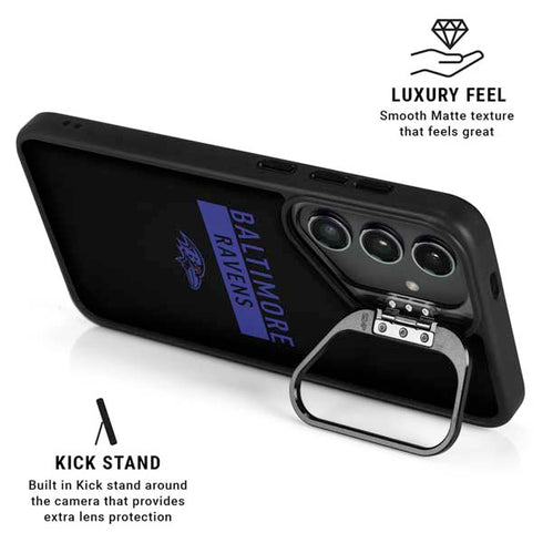 NFL Baltimore Ravens Black Performance Series Galaxy S25 Ultra Kickstand Case